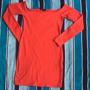 Small red shapely forever 21 short ots dress
